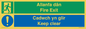 CB16437: Welsh English Bilingual Allanfa dân Cadwch yn glir / Fire exit Keep clear