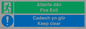 CB16437: Welsh English Bilingual Allanfa dân Cadwch yn glir / Fire exit Keep clear