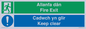 CB16437: Welsh English Bilingual Allanfa dân Cadwch yn glir / Fire exit Keep clear