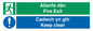 CB16437: Welsh English Bilingual Allanfa dân Cadwch yn glir / Fire exit Keep clear