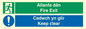 CB16437: Welsh English Bilingual Allanfa dân Cadwch yn glir / Fire exit Keep clear
