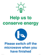 CC10600: Help us to conserve energy - Please switch off the microwave