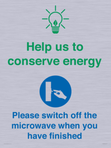 CC10600: Help us to conserve energy - Please switch off the microwave