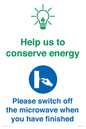 CC10600: Help us to conserve energy - Please switch off the microwave