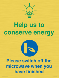 CC10600: Help us to conserve energy - Please switch off the microwave