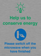 CC10600: Help us to conserve energy - Please switch off the microwave