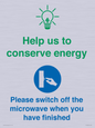 CC10600: Help us to conserve energy - Please switch off the microwave