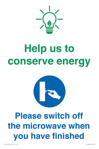 CC10600: Help us to conserve energy - Please switch off the microwave
