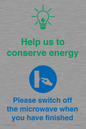 CC10600: Help us to conserve energy - Please switch off the microwave