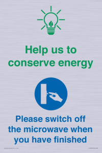 CC10600: Help us to conserve energy - Please switch off the microwave