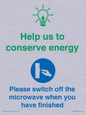 CC10600: Help us to conserve energy - Please switch off the microwave