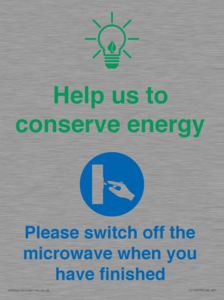 CC10600: Help us to conserve energy - Please switch off the microwave
