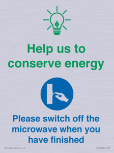 CC10600: Help us to conserve energy - Please switch off the microwave