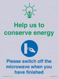 CC10600: Help us to conserve energy - Please switch off the microwave