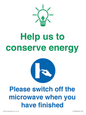 CC10600: Help us to conserve energy - Please switch off the microwave