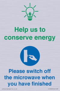 CC10600: Help us to conserve energy - Please switch off the microwave