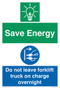 CC10653: Save Energy - Do not leave forklift truck on charge overnight