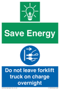 CC10653: Save Energy - Do not leave forklift truck on charge overnight