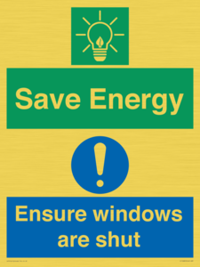 CC10685: Save energy. Ensure windows are shut