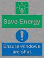 CC10685: Save energy. Ensure windows are shut