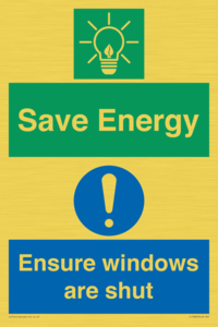 CC10685: Save energy. Ensure windows are shut