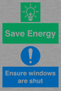 CC10685: Save energy. Ensure windows are shut