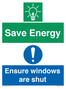 CC10685: Save energy. Ensure windows are shut