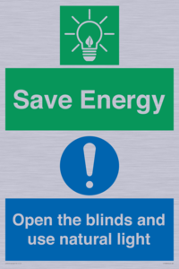 CC10689: Save Energy open the blinds and use natural light