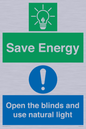 CC10689: Save Energy open the blinds and use natural light