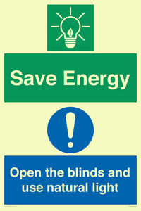 CC10689: Save Energy open the blinds and use natural light