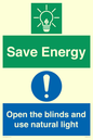 CC10689: Save Energy open the blinds and use natural light