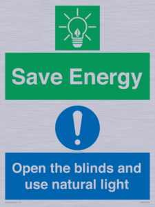 CC10689: Save Energy open the blinds and use natural light