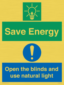 CC10689: Save Energy open the blinds and use natural light