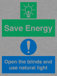 CC10689: Save Energy open the blinds and use natural light