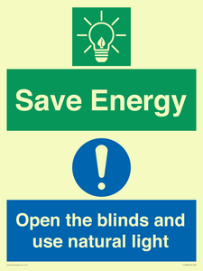 CC10689: Save Energy open the blinds and use natural light