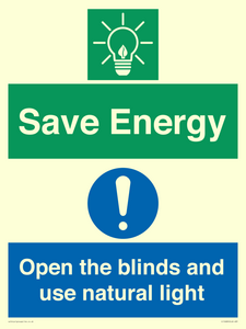 CC10689: Save Energy open the blinds and use natural light