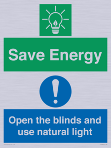 CC10689: Save Energy open the blinds and use natural light