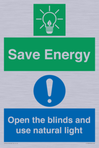 CC10689: Save Energy open the blinds and use natural light