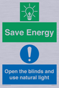 CC10689: Save Energy open the blinds and use natural light