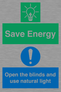 CC10689: Save Energy open the blinds and use natural light