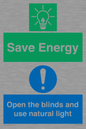 CC10689: Save Energy open the blinds and use natural light