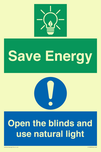 CC10689: Save Energy open the blinds and use natural light