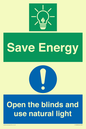 CC10689: Save Energy open the blinds and use natural light