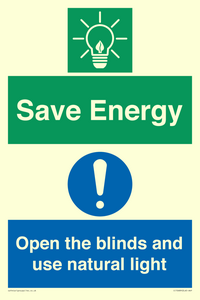 CC10689: Save Energy open the blinds and use natural light