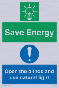 CC10689: Save Energy open the blinds and use natural light
