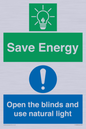 CC10689: Save Energy open the blinds and use natural light