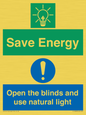 CC10689: Save Energy open the blinds and use natural light