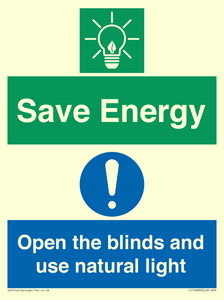 CC10689: Save Energy open the blinds and use natural light