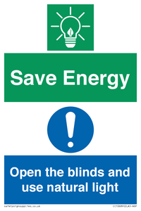 CC10689: Save Energy open the blinds and use natural light