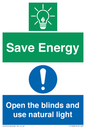 CC10689: Save Energy open the blinds and use natural light